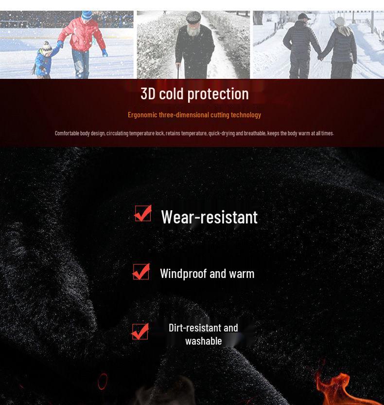 Men's Fleece-Lined Cotton Jacket for Middle-Aged & Elderly - Warm Outfit for 50+ Dads & 70+ Grandpas