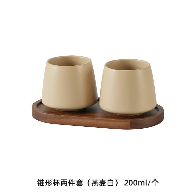 European Style Ceramic Wash Cup Creative Eggshell Shape Bathroom Accessories Home Ceramic Brush Cup Set with Tray Wedding Gifts