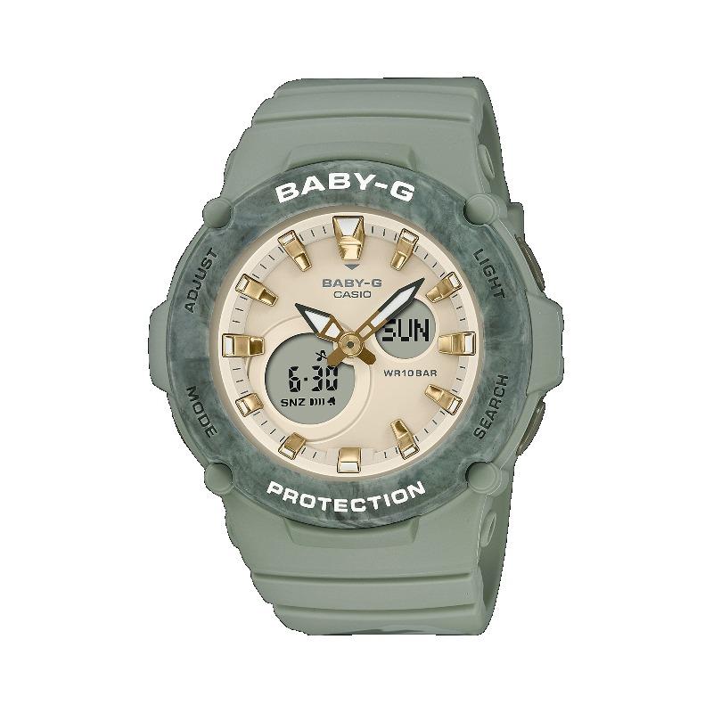 

Casio Baby-G Women s Resin 100M Water Resistant Analog Shock Resistant Quartz Watch BGA-275M-3A зелёный