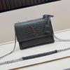 Yang Shulin 2026 Spring/Summer Women's Luxury Leather Crocodile Pattern Chain Shoulder Bag