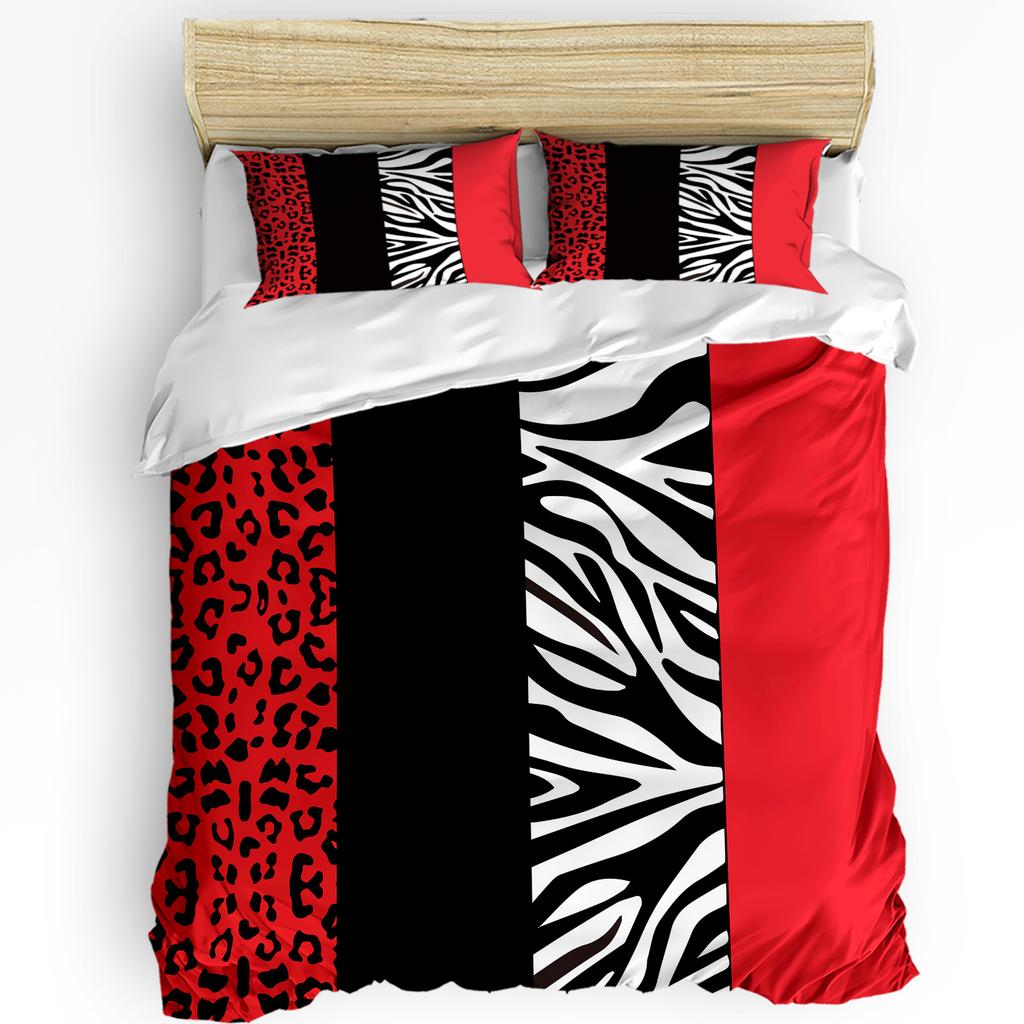 Leopard Print Animal Skin Texture Dressing Table Duvet Cover With Pillow Case Bedding Set Quilt Cover Double Bed Home Textile