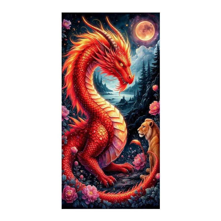 Dragon and Phoenix Large Size Diamond