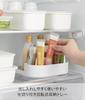 Yamazaki Rotating Storage Tray with W20 x D20 x Storage Cosmetic 10079 Dividers, White, H8.3cm, Plate, Organizer, Refrigerator, Shelf, Storage,