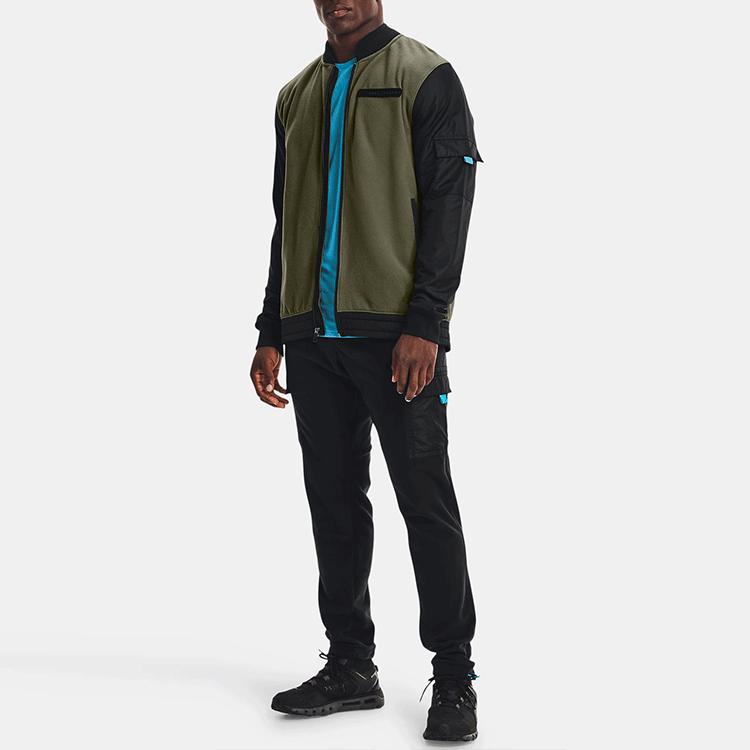 Under Armour ColdGear® Infrared Utility Flight Training Logo Color Block Jacket Men Jacket Green 1366198-001