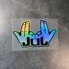1PC Rock Music JUL Gesture Car Stickers Waterproof Vinyl Decals for Auto Window Bumper Rear Windshield Motorcycle Laptop Decors