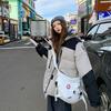 2025 Winter New Down Cotton Jacket Female Couple Korean Version Loose Thickened Cargo Cotton Jacket Warm and Cold-proof Jacket