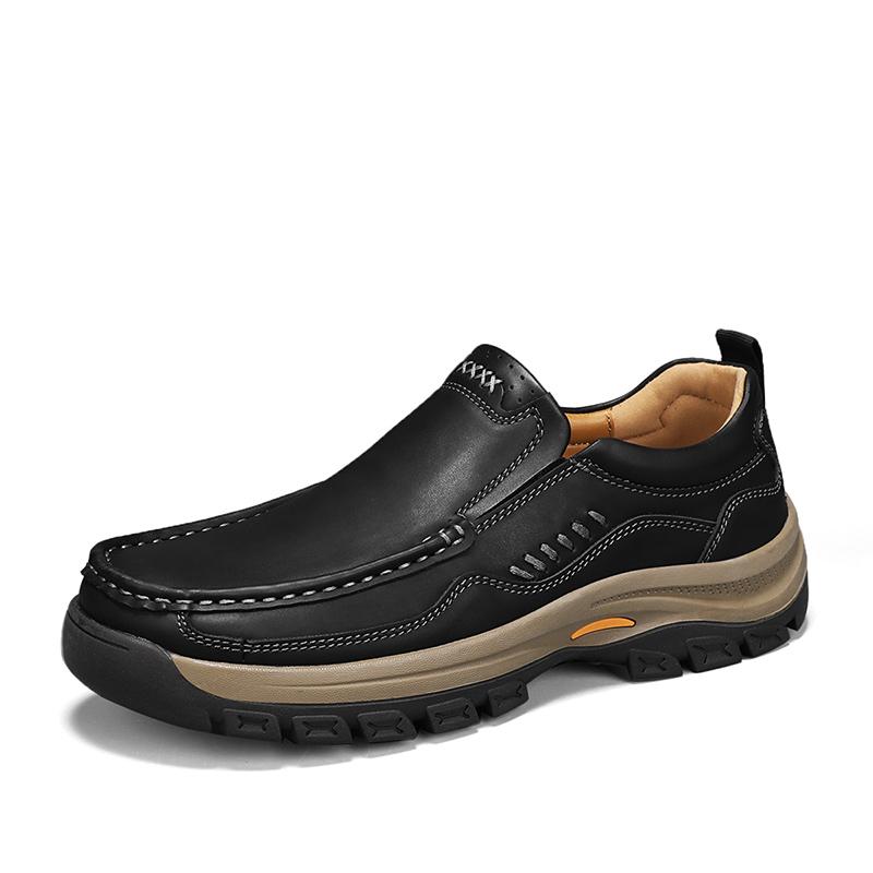Fashion Vintage Style Men's Casual Slip on Shoes Stylish Trendy Hiking Shoes Non-slip Sports Loafers Comfortable Male Treking Footwear
