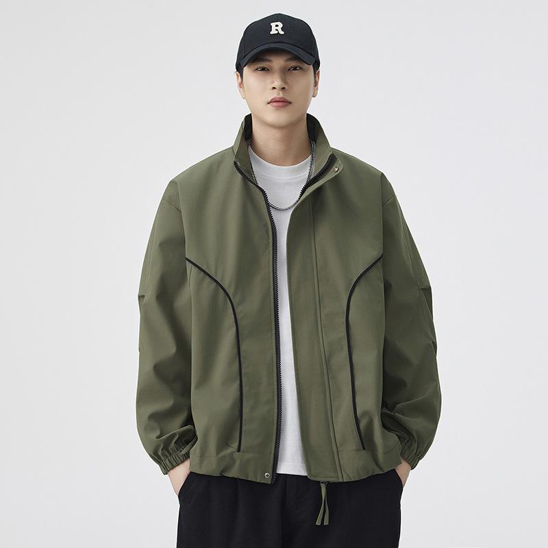 

Stand-up Collar Jacket Men s Autumn and Winter Jacket New Loose Leisure High Street Handsome Joker Teenagers 3XL