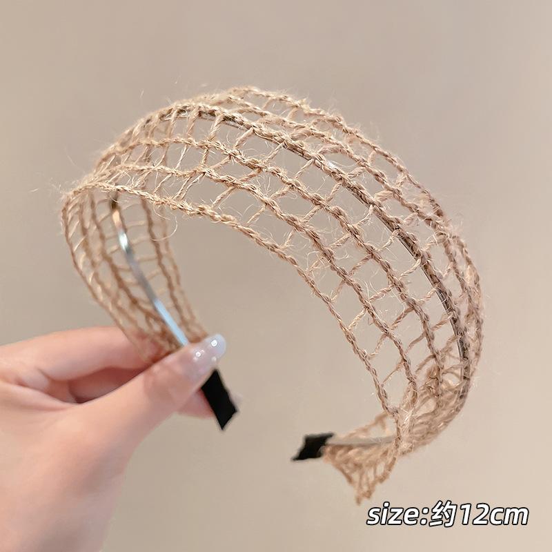 

Богемный Супер Фея Темперамент Льняной Вязаный Плетеный Женский Обруч Для Головы Полый Заколка Для Волос Широкий Обруч Для Волос Резинка Для Волос Аксессуар Для Волос Hollow Small Plaid Headba
