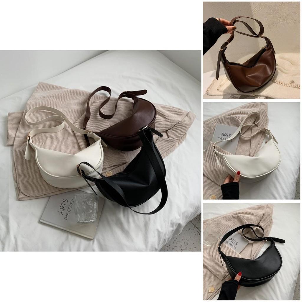Elegant Pu Dumpling Shape Handbag For Women 2021 Fall Season Fashionable
