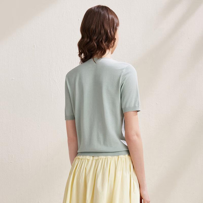 Zhaojun Women's Silk Blend Lace Knit Short Sleeve Cardigan