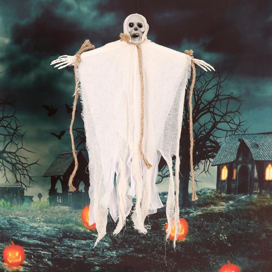 Hengende skjelettdekorasjon Halloween Utendørs Menneskeskjelettdekorasjon Spøkelseshusrekvisitt for Gårdsplass Hage Innendørs Dekor