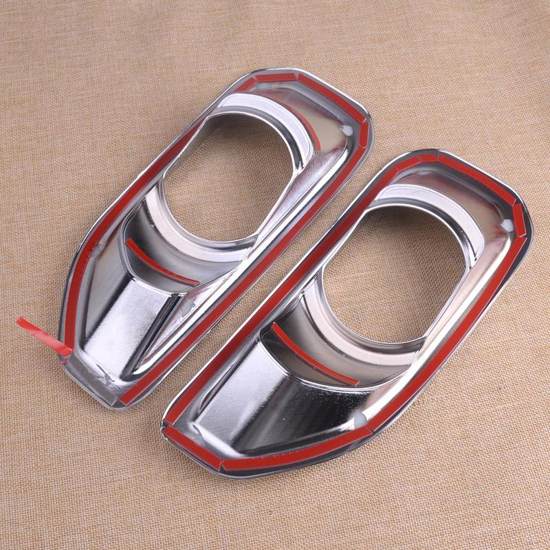 Car Chrome Front Fog Lamp Light Trim Cover Fit For Jeep Wrangler JL 2018-