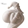 Unique Minimalist Holiday Art Pieces Abstract Santa Claus Ornament, Sandstone Texture 3D Print Decor Statues, Artistic Figurines for Tabletop Entrance