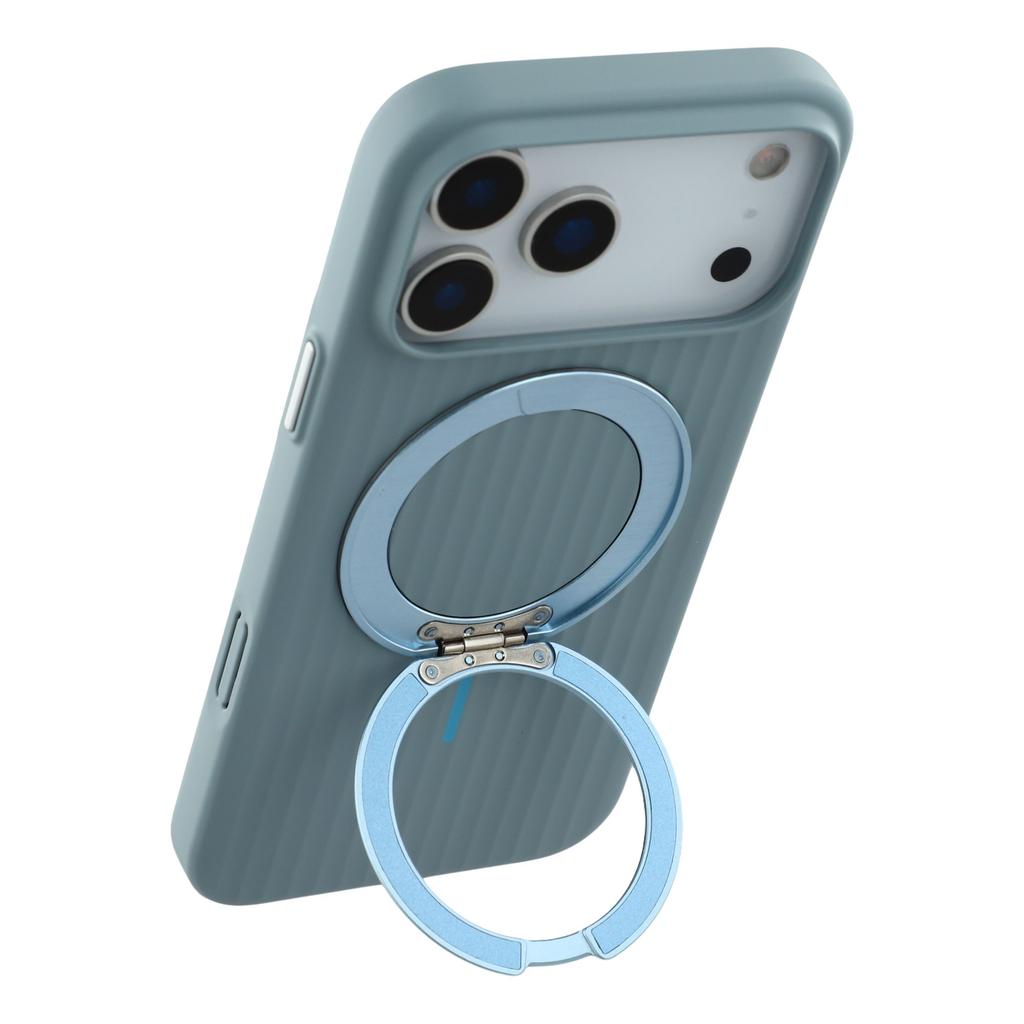 KIGC For iPhone 17 Pro Magnetic Case with Rotating Kickstand Hard PC Phone Back Cover
