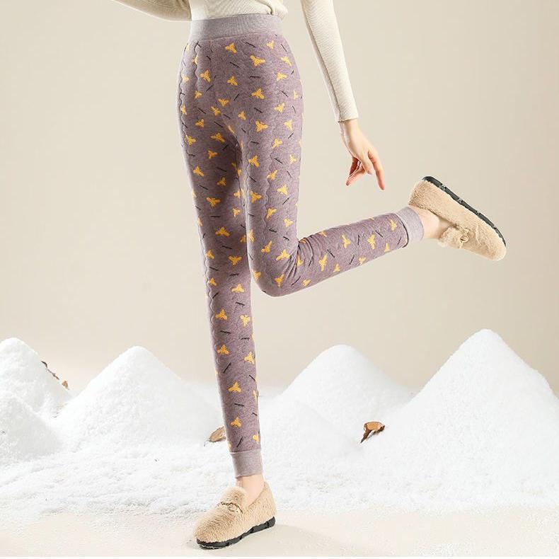 

Зимние теплые брюки, утолщенные женские облегающие брюки среднего возраста, брюки для мамы 4XL