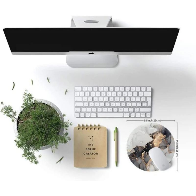 High-quality Marble Multi-pattern Round Mouse Pad Non-slip Cute Rubber Creative Office Desk Mat Gaming Mat with Printed Patterns