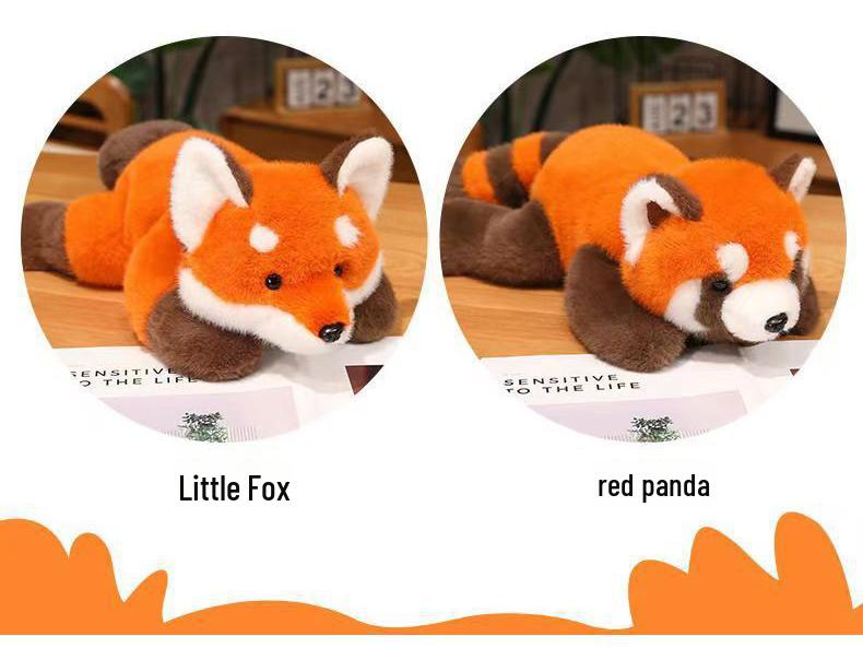 Red Panda Plush Fox Doll - Cute Raccoon Toy for Children, Girls, Birthday Gifts