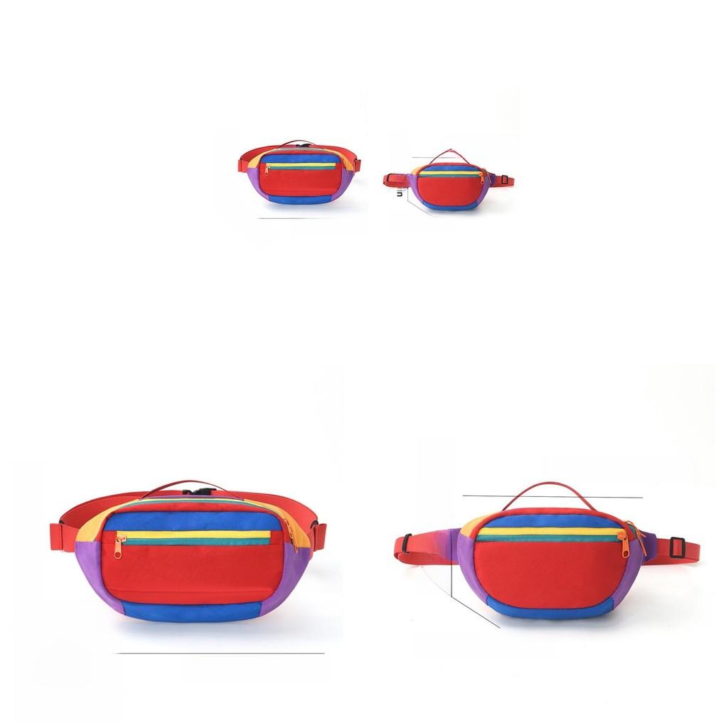 Polyester Hip Bag For Couples With Zipper Pockets For Outdoor Sports And Daily Use