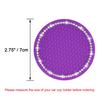 Wisdompro Car Non-Slip Coasters, Sparkly Car Drink Holder Mats, Vinyl, Anti-Slip, Anti-Vibration, Round, 70mm Diameter, Pack of 2, Purple