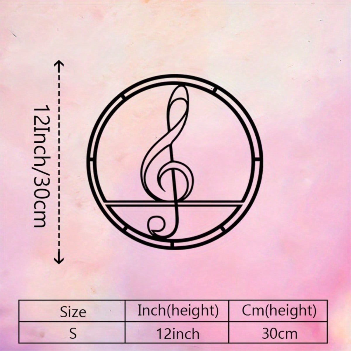 Металлическое настенное искусство  Скрипичный ключ  Железное музыкальное оформление Подарок музыканту Для помещений и улицы