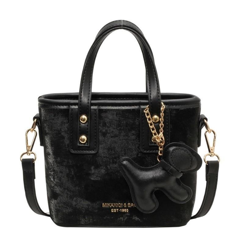 Trendy Pu Shoulder Bag For Women 2023 Autumn Winter Vintage Casual Water Bucket Bag