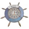 Nagina International 76 Cm Nautical Antique Boat Nailed Ship Wheel Clock | Captain's Maritime Beach Home Decor P4-XWK4-F295