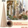 3x Paper Mache Cones, Cardboard Cones Party Supplies, DIY Christmas Tree Decoration Open Bottom for