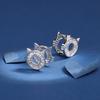 New Fashion Creative Diamond Inlaid Cat Ear Buckle 925 Sterling Silver Versatile And Cute Earrings E297