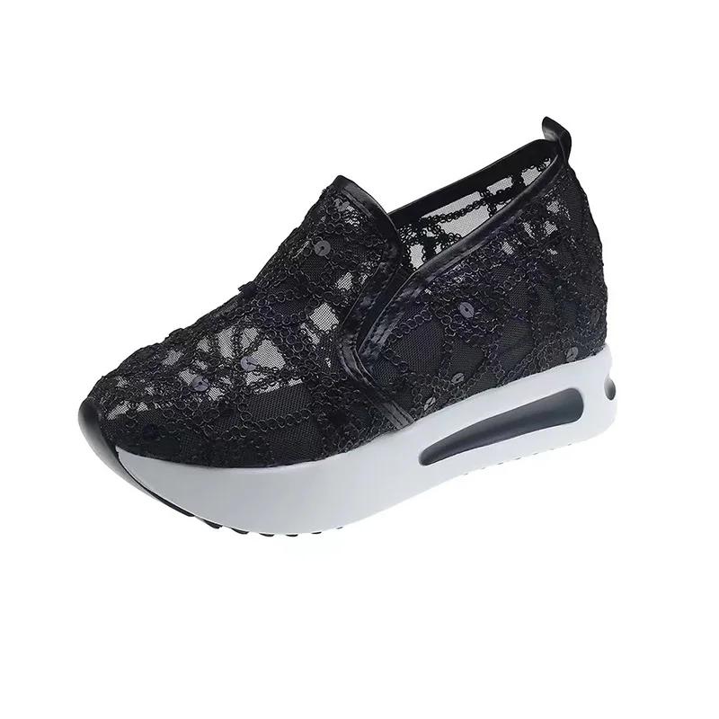 Damen Sommer Loafer Luxus Plateau Vulkanisierte Tennis Casual Sneakers Für Damen Trends 2024 Bequeme Outdoor Fashion Schuhe