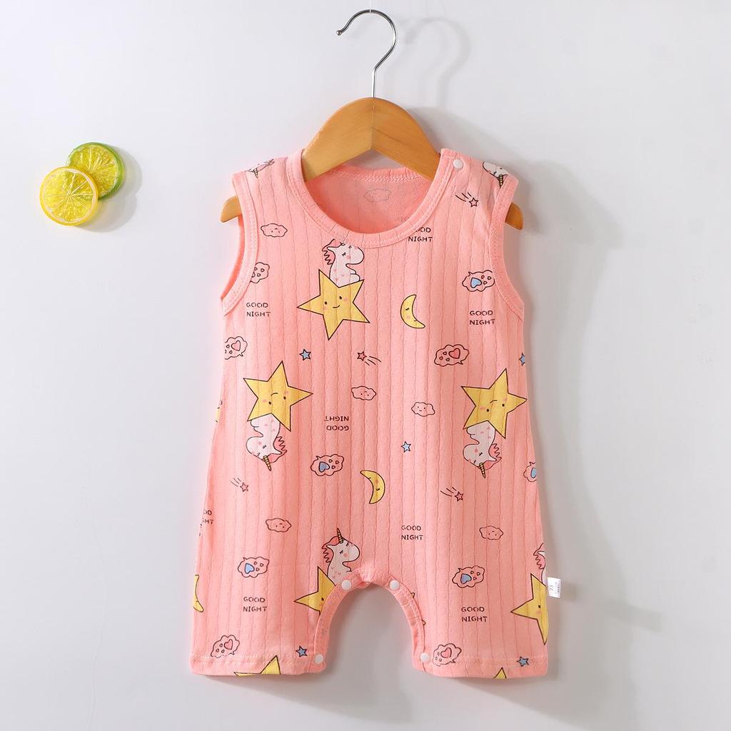 Zomer Romper Baby Koreaanse Stijl - Mouwloos Cartoon Katoenen Bodysuit