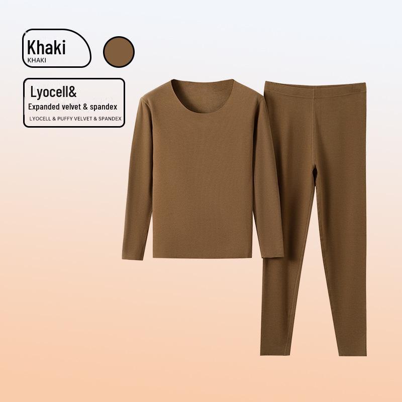 Lyocell German Velvet Thermal Base Suit – Men's & Women's Autumn/Winter Warm Underwear Set