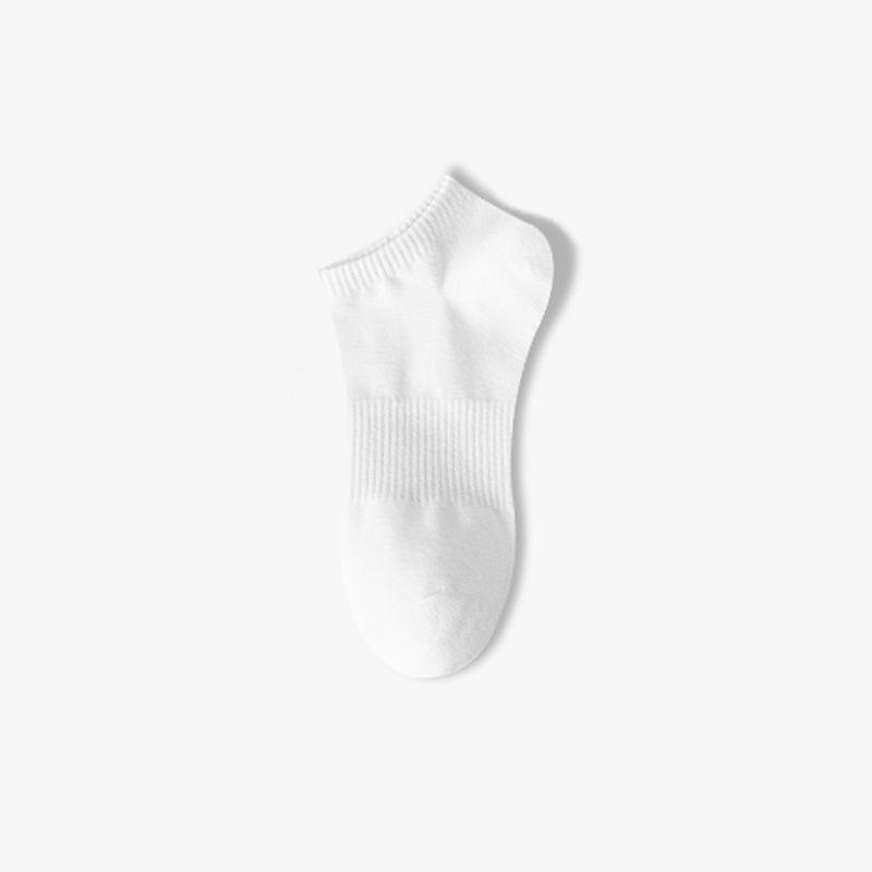 Zhuji Men's Summer Thin Mid-Calf Pure Cotton Sports Socks - Sweat-Absorbent, Odor-Resistant, Antibacterial, Ankle Length