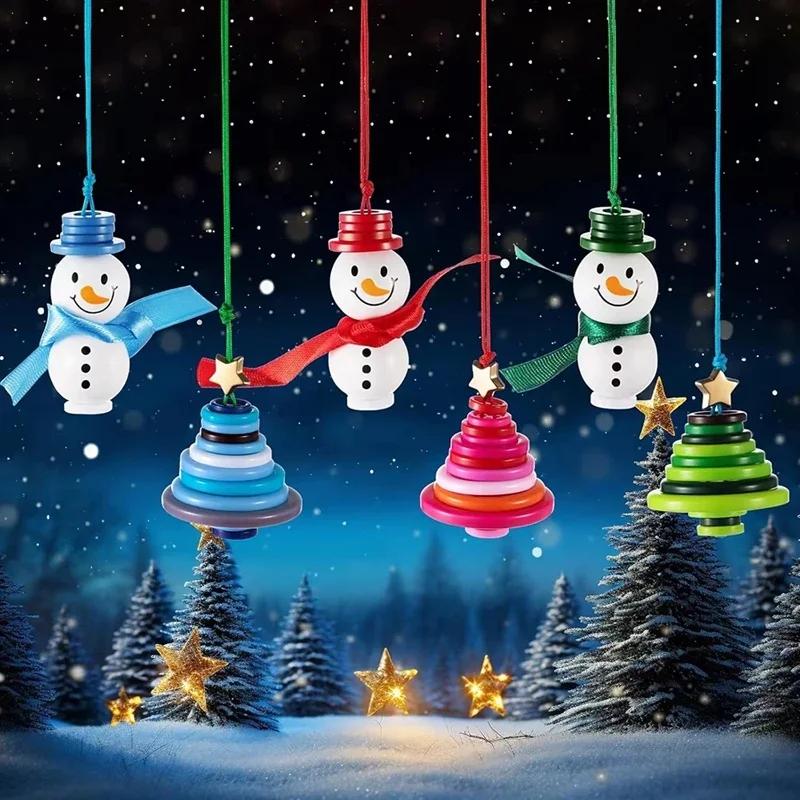 Diy Button Christmas Decoration Set Homemade Sewing Ornaments Christmas Crafts Ornament Kit For Xmas Hanging Decorations