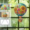 Flower Hot Air Balloon Theme 2D/Flat DIY Special Shape Hanging Diamond Art Kits Diamond Painting Set Home Wall Decoration Crafts