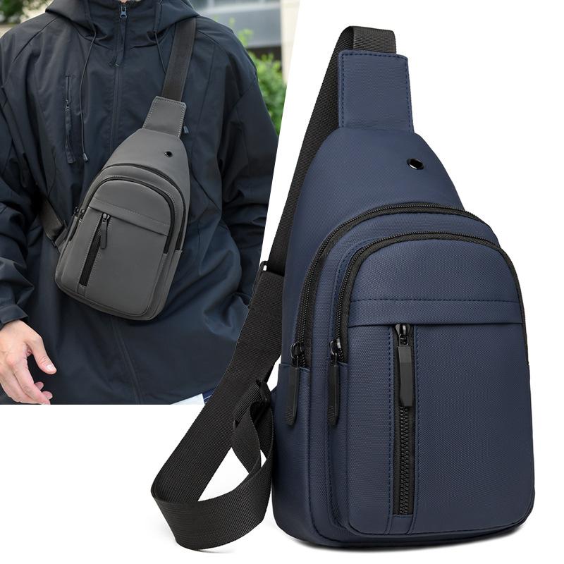 

Трендовая модная универсальная многоотделенческая нагрудная сумка, мужская деловая сумка-мессенджер для поездок, спортивная и досуговая наплечная сумка для активного отдыха синий