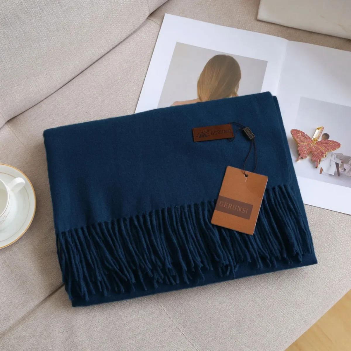 

Winter Scarf For Women Long Warm Cashmere Scarves Hijab Solid Lady Shawl Wrap Female Pashmina Bufanda Head Scarfs