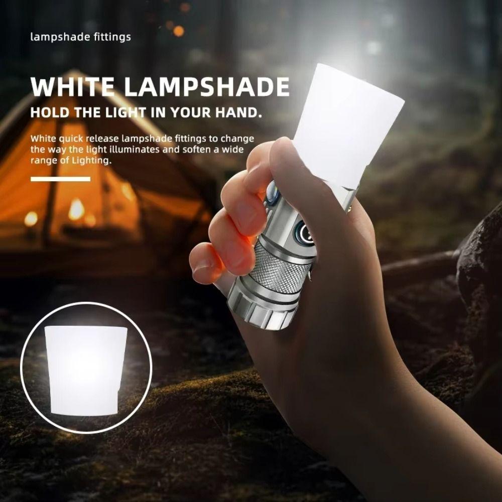 Multifunctional Design EDC Flashlight Aluminum Alloy Magnetic Tail Rechargeable Torch Soft Light Lampshade RGB LED Mini Torch