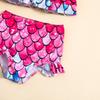 Exclusive Girls' Fish Scale Print Swimsuit Set