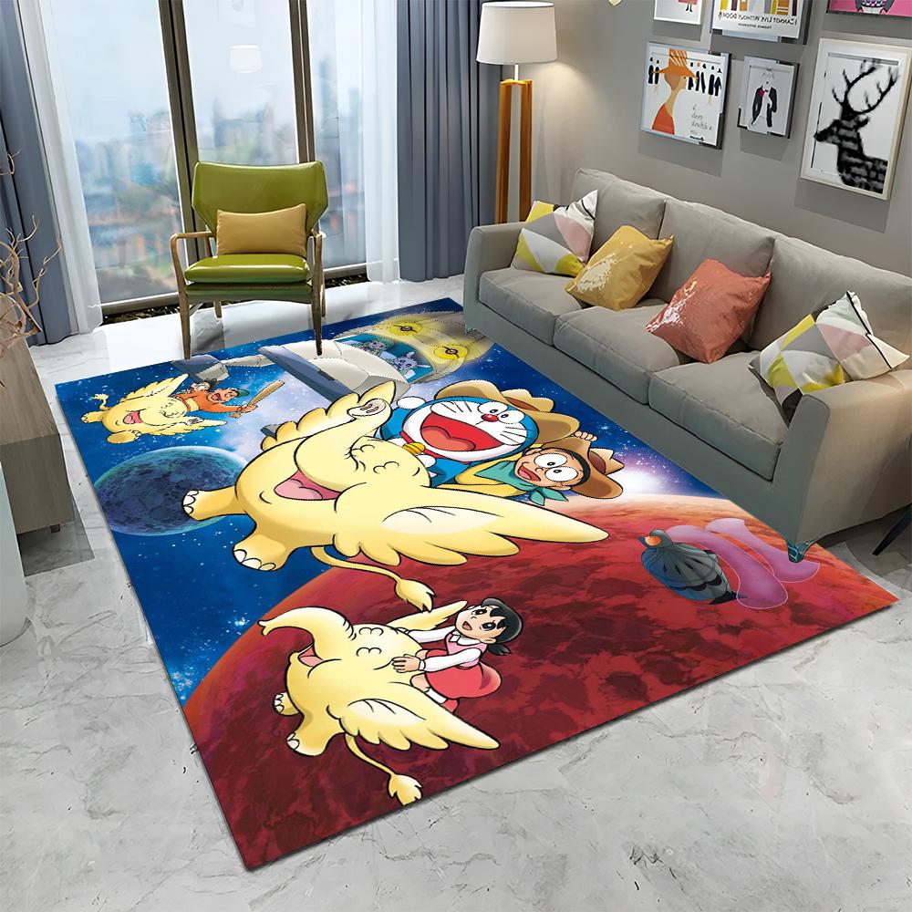 3D Printing D-Doraemon Anime Cartoon Carpet Rug for Home Living Room Bedroom Sofa Doormat Decor,kid Area Rug Non-slip Floor Mat