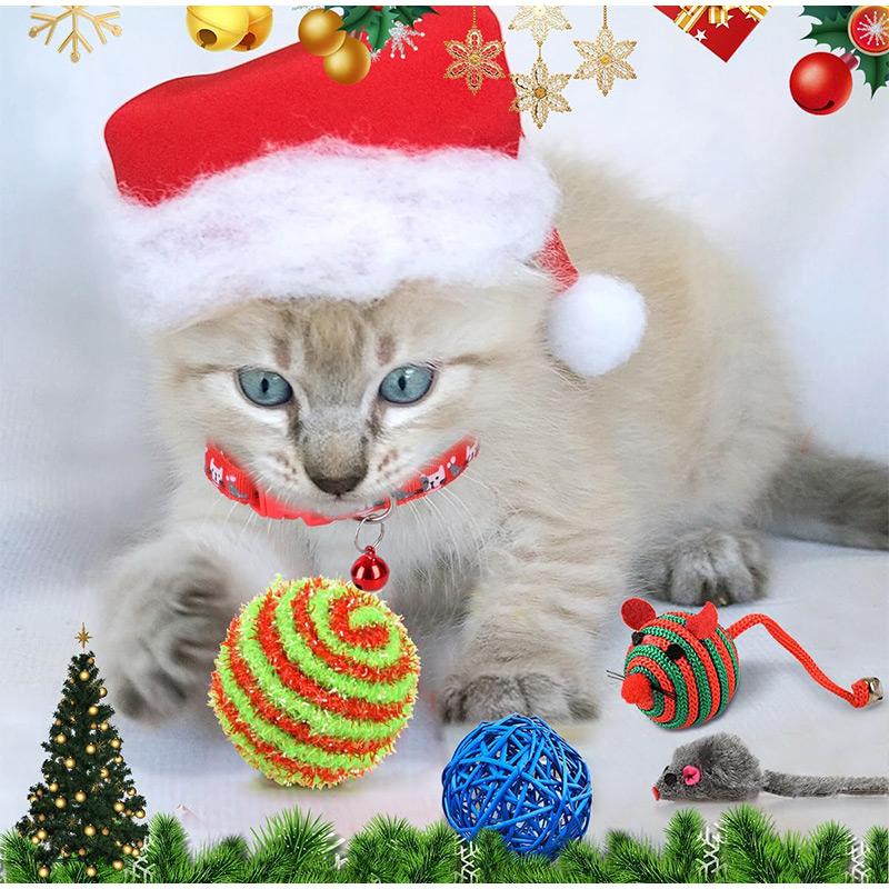 New Cat Intelligent Balls Advent Calendar 2025 Christmas Countdown Christmas Blind Box Teasing Interact Cat Toys Pet Supplies