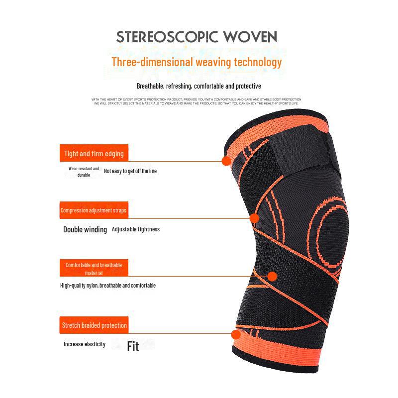 Oddychające, antypoślizgowe, kompresyjne nakolanniki do uprawiania sportu i fitnessu: Idealne do koszykówki, jazdy na rowerze i biegania z amortyzującymi paskami