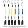 Coiled Bodyboard Leash 5mm TPU Coiled Surfing Wrist Leash with Hook-and-Loop Wrist Strap & Quick-Release Pull Tab
