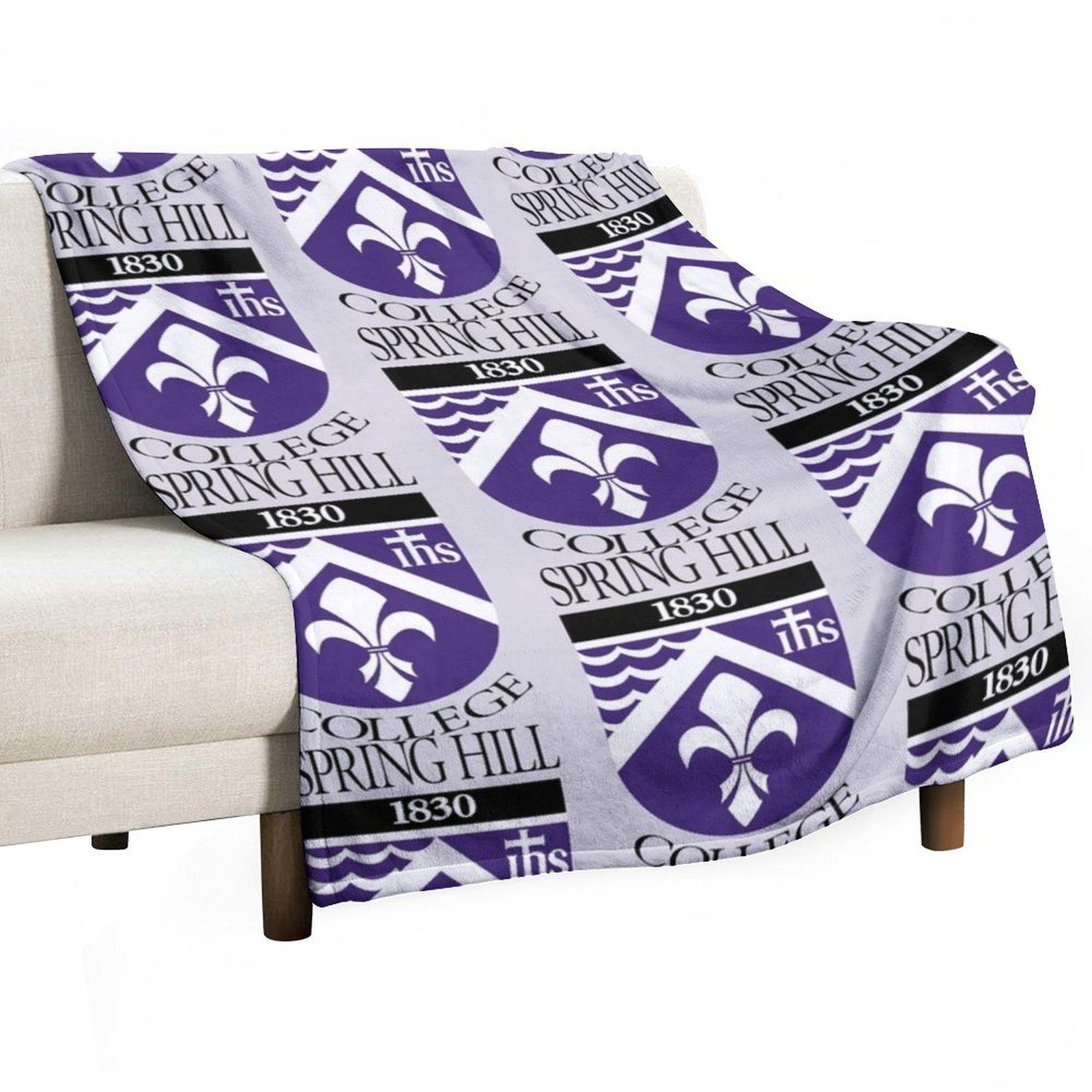 Spring Hill College Throw Blanket Decorative Beds Retros for winter for sofa Blankets 30x40in