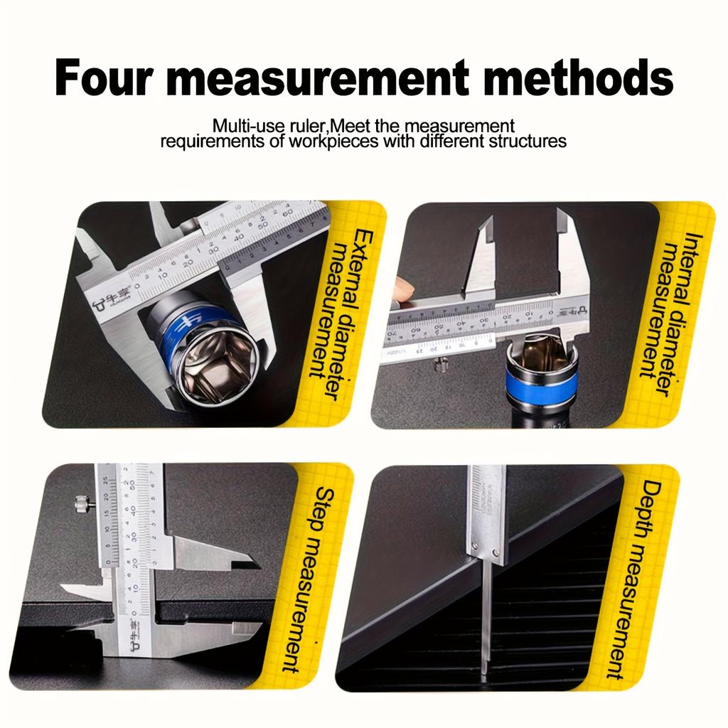 1pc Precision Stainless Steel Vernier Caliper, Vernier Caliper, Precision Measurement Tool for DIY Projects