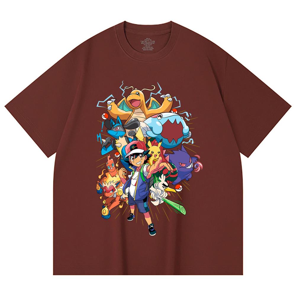 230 Gsm 100% Cotton Pokemon V20 Print Unisex Heavy Cotton T Shirt