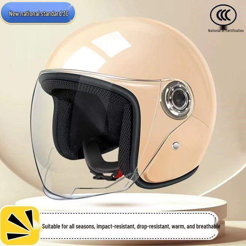 Universal All-Season Motorcycle & Electric Scooter Helmet: Warm, Cute, Double Ear Design for Men & Women