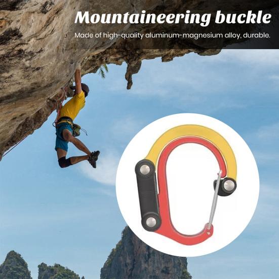 Multifunctional Carabiner Hanging Buckle Strong Load-bearing Aluminum Alloy Versatile Rotating D-type Carabiner Clip