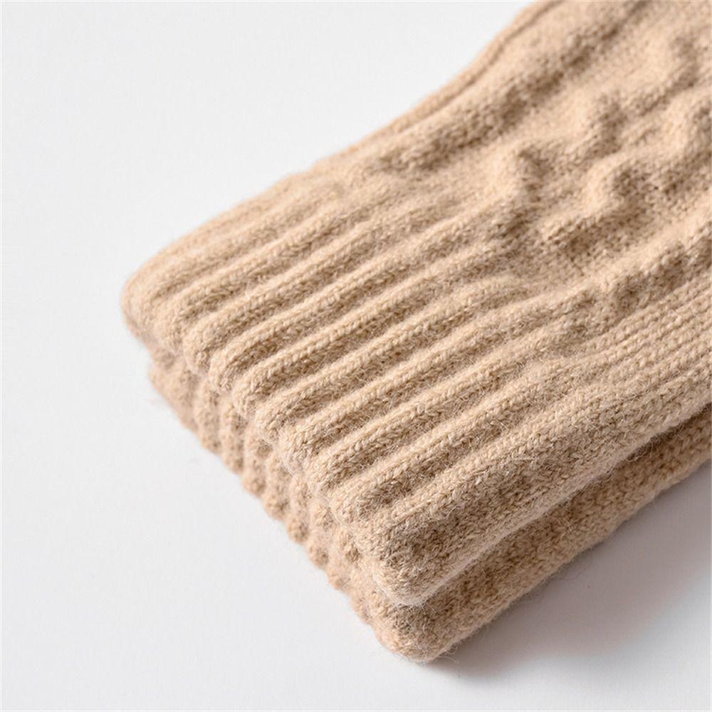 Knitting Warm Gloves Thicken All Finger Gloves Fashion Knitted Mittens  for Outdoor Cycling Driving