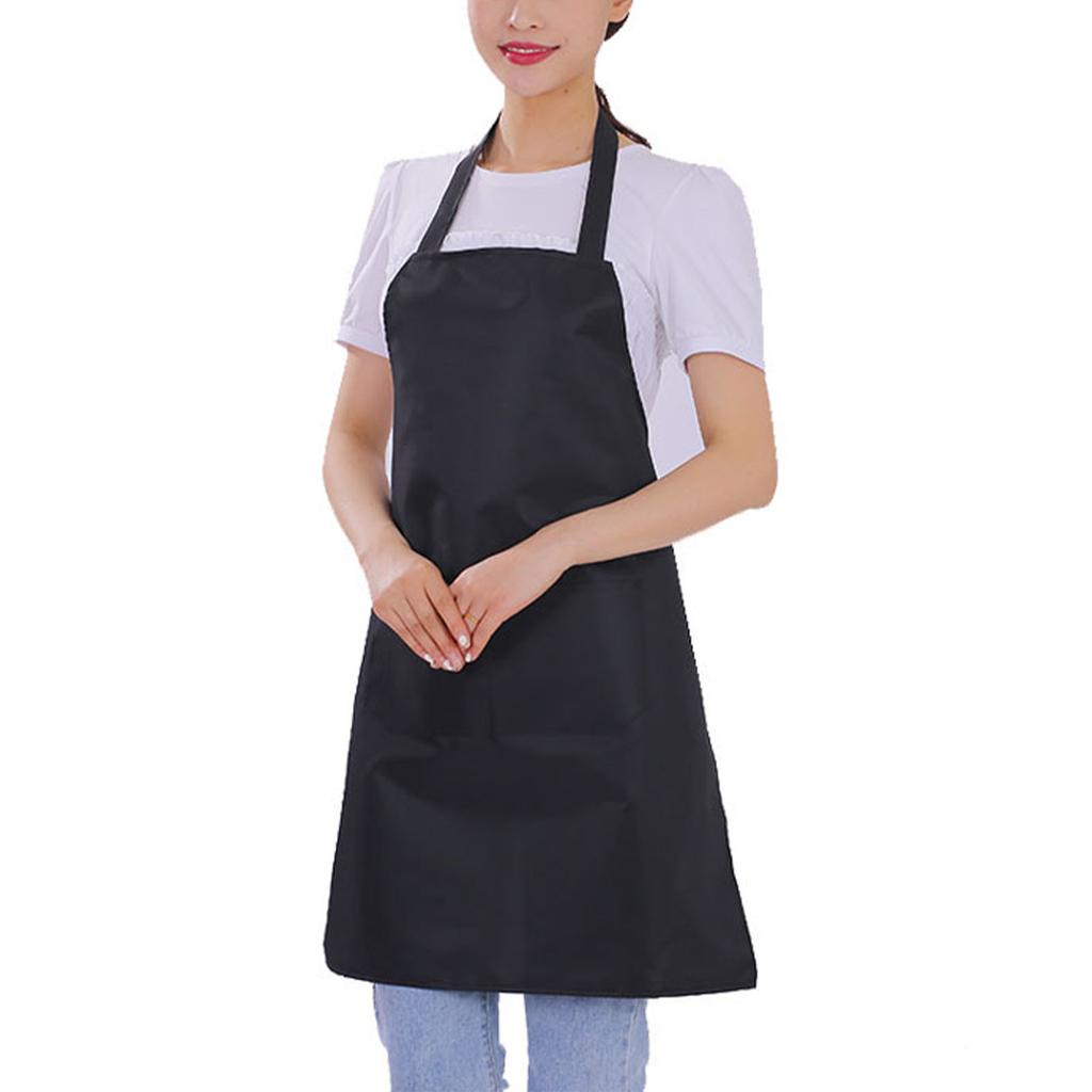 6pcs Waterproof Apron Lightweight Black Apron with Two Pockets for Mens Women for Housework Cooking